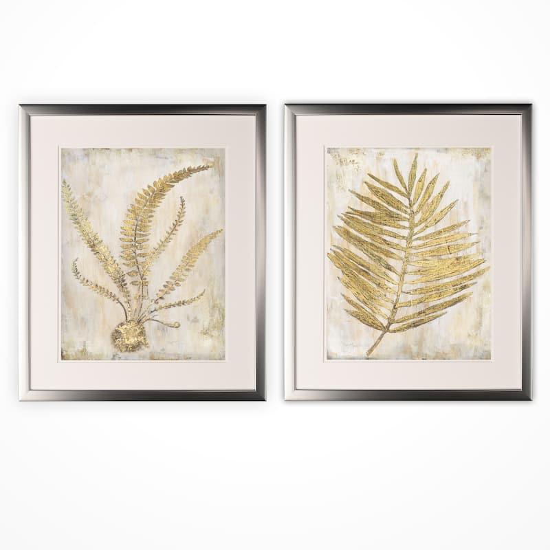 Venetian Frond -2 Piece Set - Silver Frame
