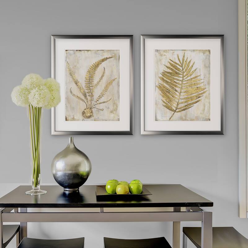 Venetian Frond -2 Piece Set - Silver Frame