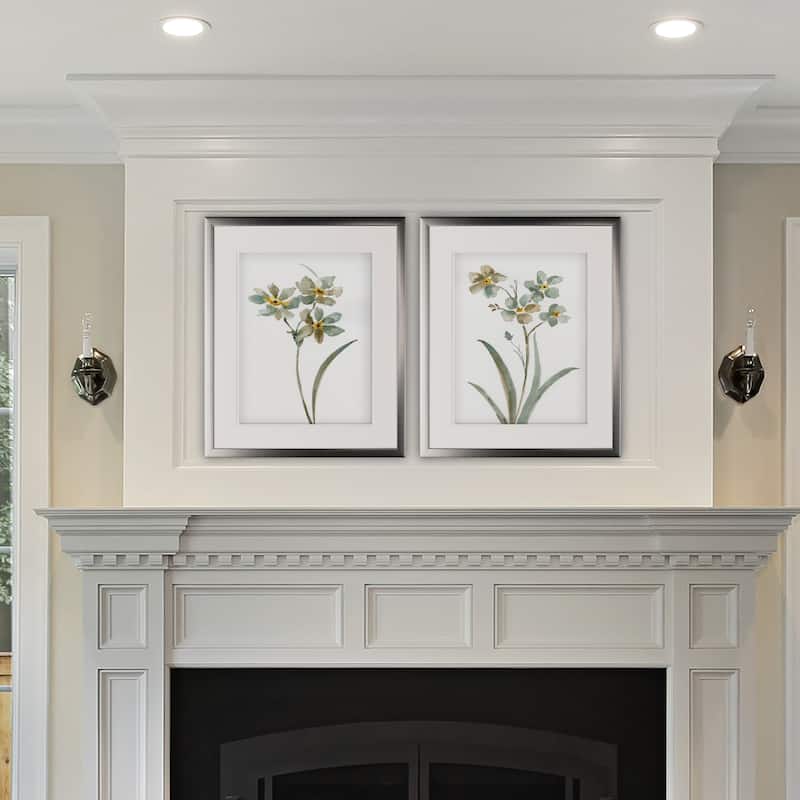 Neutral Botanical I -2 Piece Set - Silver Frame