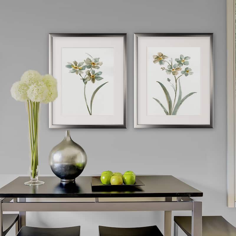Neutral Botanical I -2 Piece Set - Silver Frame