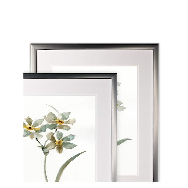 Neutral Botanical I -2 Piece Set - Silver Frame