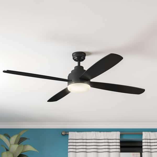 Shop Aeris 52 Ceiling Fan With Led And Remote Control Overstock