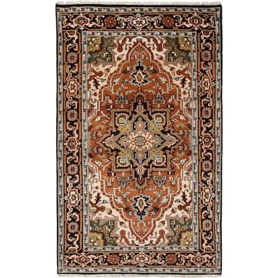 eCarpetGallery Hand-knotted Royal Heriz Copper Wool Rug (5'2 x 8'3)