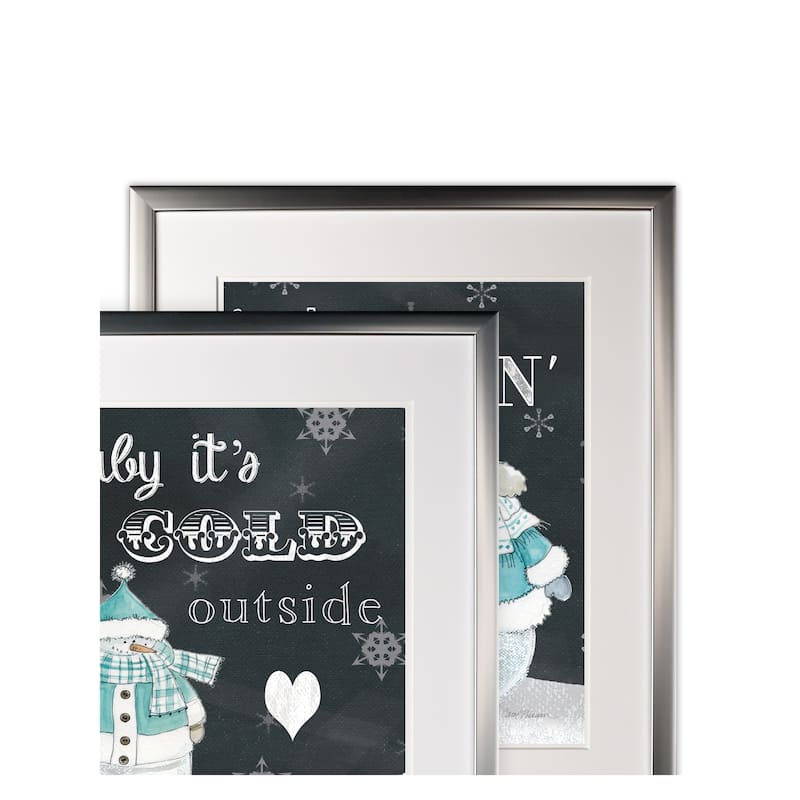 Baby It's Cold Outside -2 Piece Set - Silver Frame