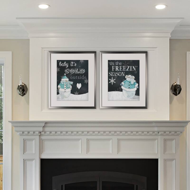 Baby It's Cold Outside -2 Piece Set - Silver Frame