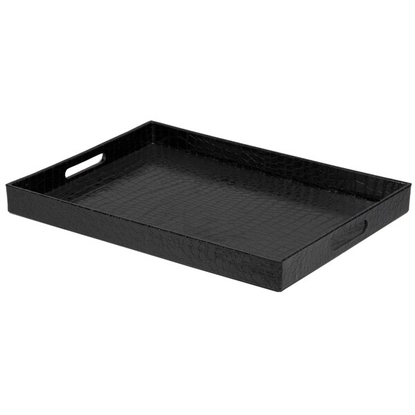 Home Basics Black Serving Tray