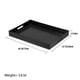 Home Basics Black Serving Tray - Thumbnail 1