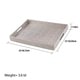 preview thumbnail 2 of 2, Home Basics Silver Metallic Weave Serving Tray