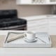 preview thumbnail 4 of 2, Home Basics Silver Metallic Weave Serving Tray