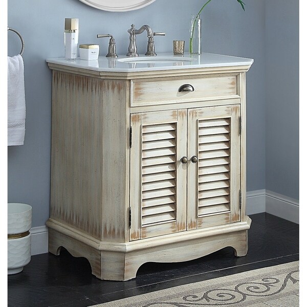 32 Benton Collection Fairfield Rustic Distressed Beige Bath 32 Benton Collection Fairfield Rustic Distressed Beige Bath Vanity