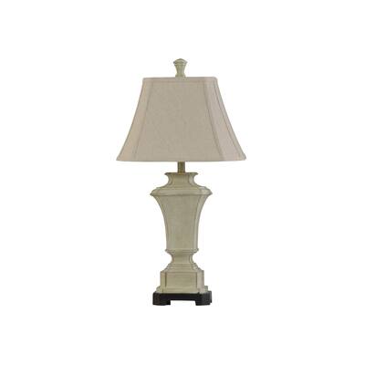 StyleCraft Sauga Cream Table Lamp - Taupe Softback Shade