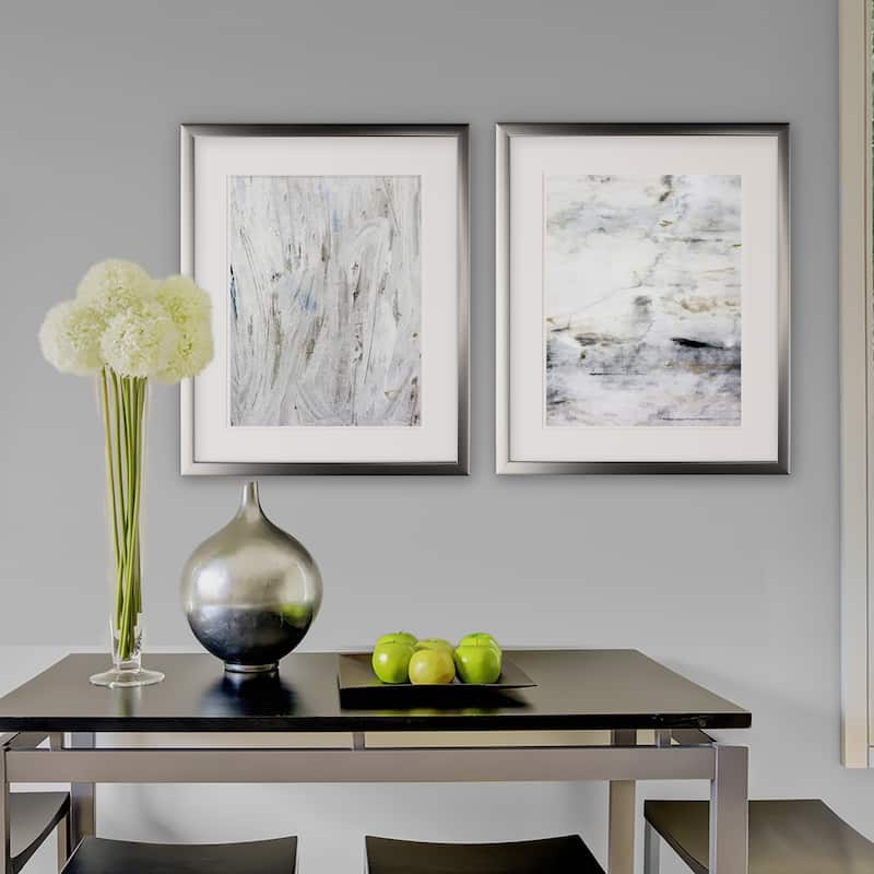 Abstract Sonte II -2 Piece Set - Silver Frame