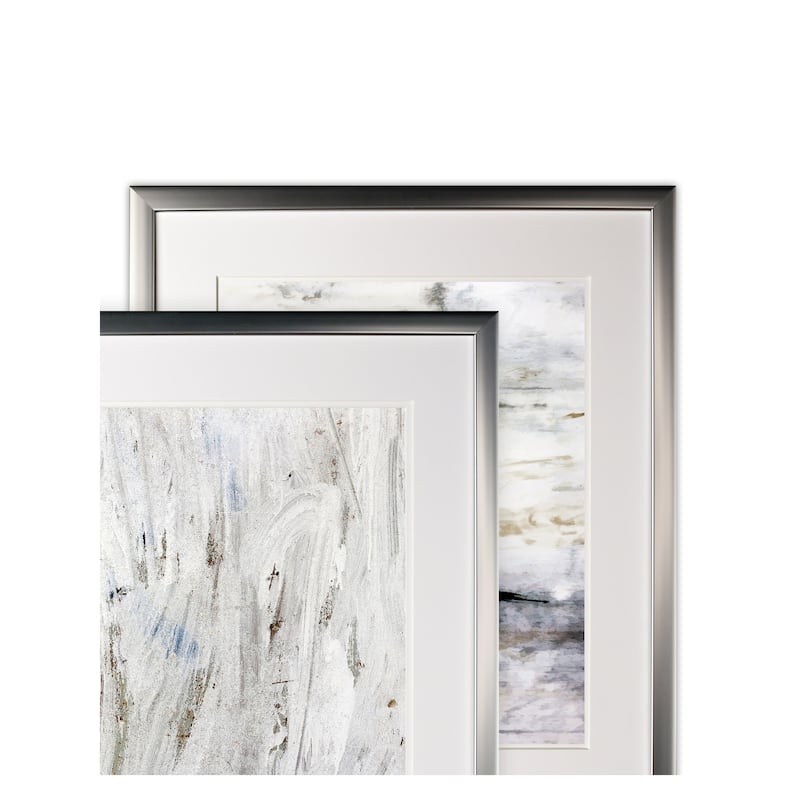 Abstract Sonte II -2 Piece Set - Silver Frame