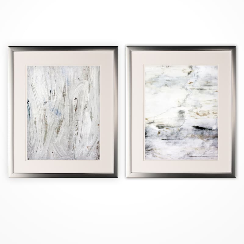 Abstract Sonte II -2 Piece Set - Silver Frame