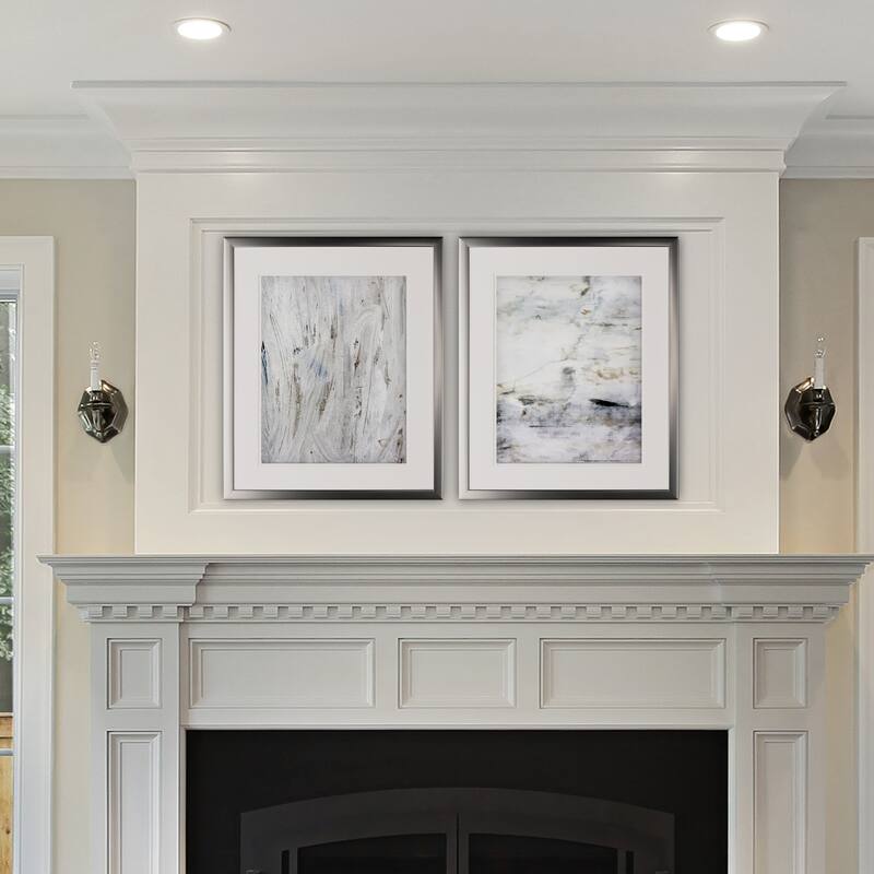 Abstract Sonte II -2 Piece Set - Silver Frame