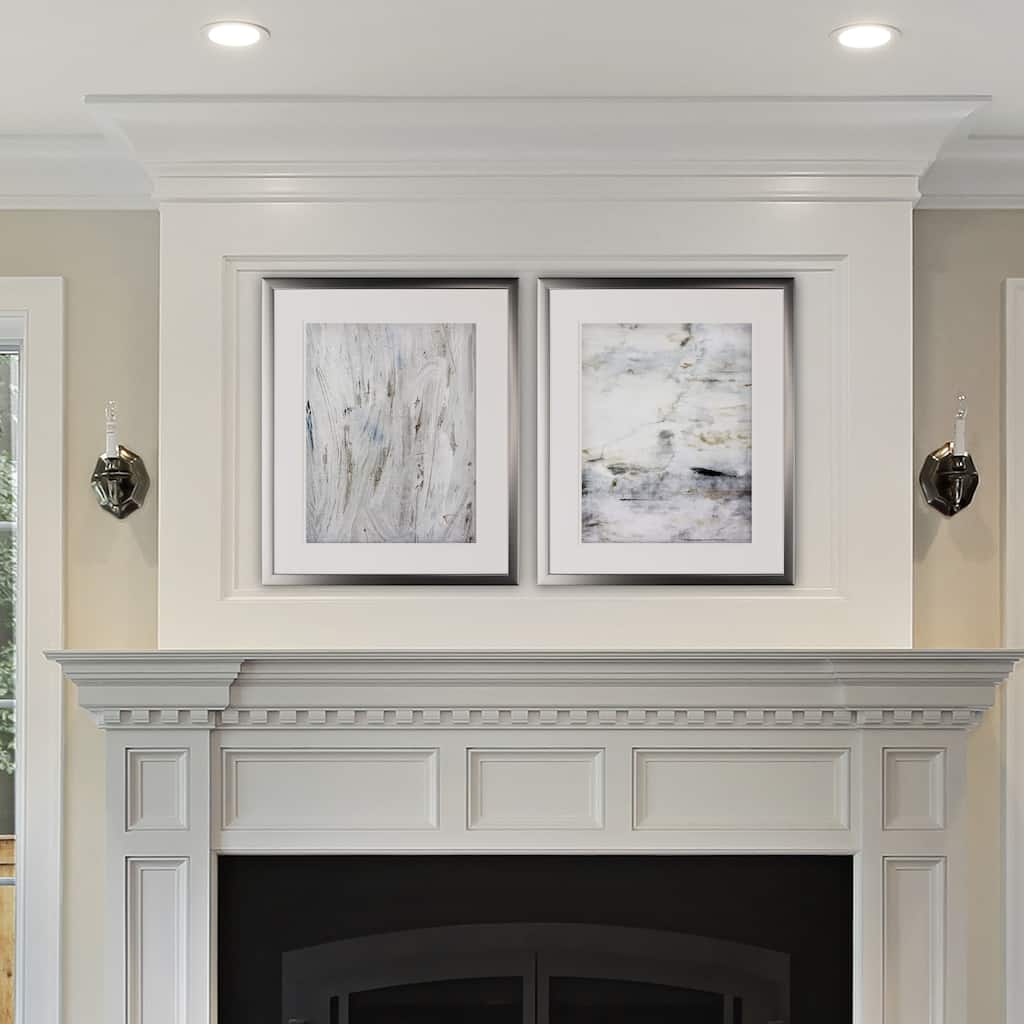 Abstract Sonte II -2 Piece Set - Silver Frame