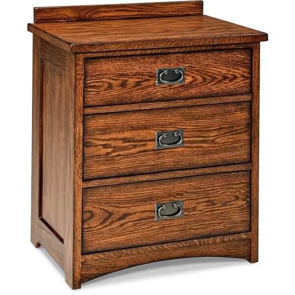 Oak Park Mission Brown 3-drawer Nightstand