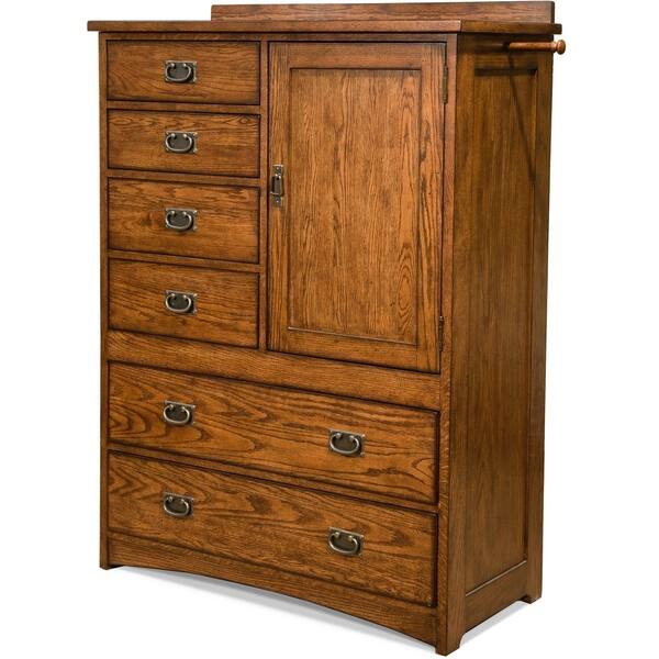 Shop Oak Park Mission Brown 6 Drawer Gentleman S Chest On Sale