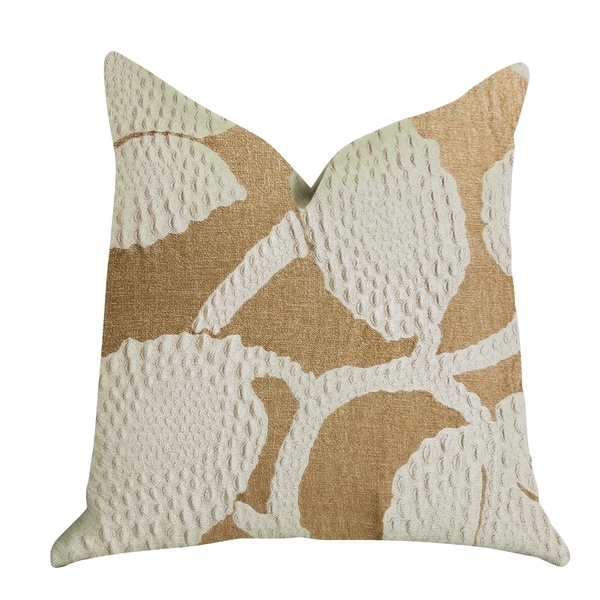 Plutus Golden Arabella Vine in Bronze Tones Luxury Decorative Throw Pillow
