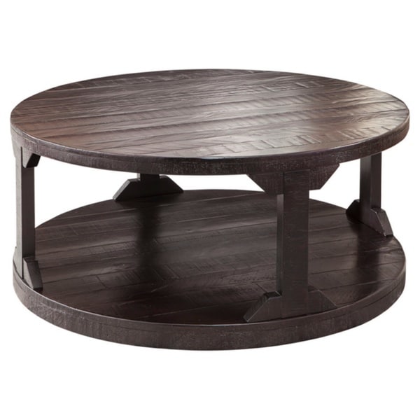 Signature Design by Ashley, Rogness Casual Rustic Brown Coffee Table