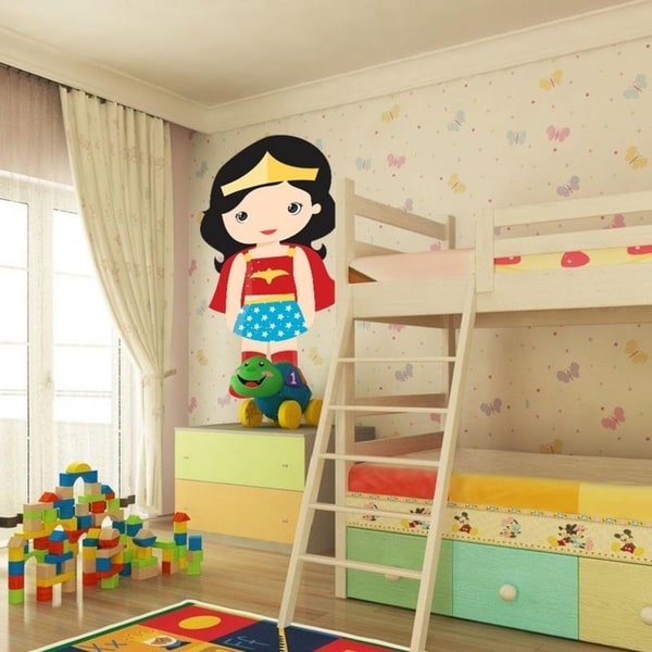 shop supergirl kids full color wall decal sticker an-336 frst size