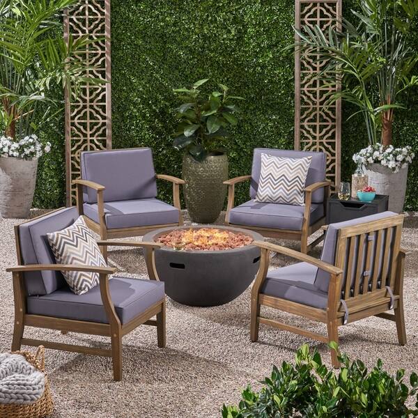Shop Inglot Outdoor 5 Piece Fire Pit Seating Set By Christopher