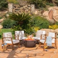 Inglot Outdoor 5-piece Fire Pit Seating Set by Christopher Knight Home