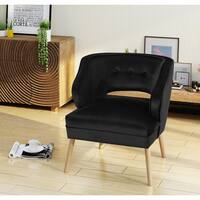 Mariposa Mid Century Velvet Accent Chair by Christopher Knight Home