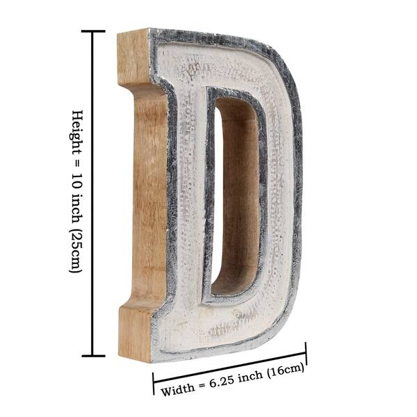 Shop Kasper White Fill Letter Block Decor Overstock 20728240