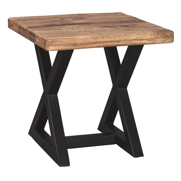 Signature Design by Ashley, Wesling Casual Light Brown End Table