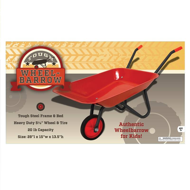 Children's Metal Wheelbarrow - 21"Lx16"Wx14"H