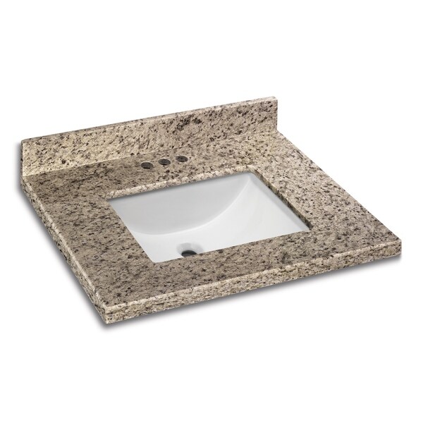 25 In X 19 Giallo Ornamental Granite Vanity Top 4 25 In X 19 Giallo Ornamental Granite Vanity Top 4