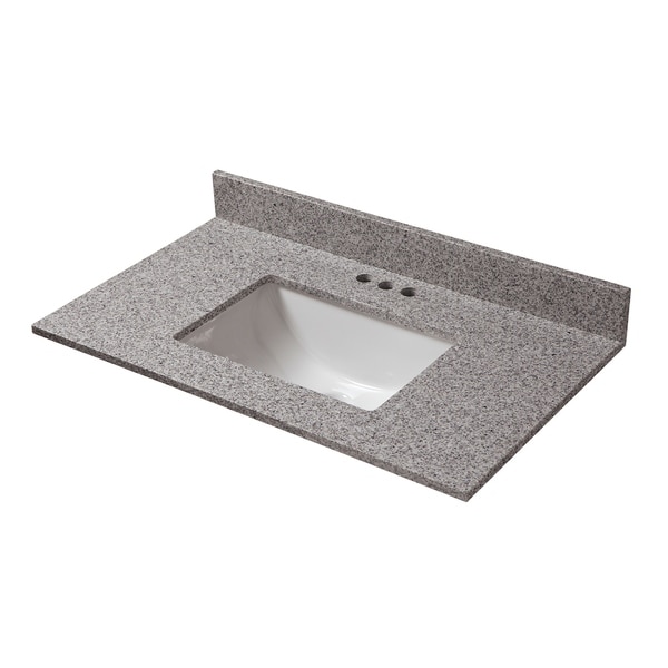 31 in. x 19 in. Napoli Granite Vanity Top & 4 in. Spread