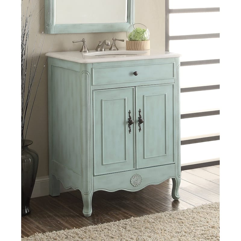 26" Benton Collection Daleville L. Blue Vintage Bathroom Vanity Sink