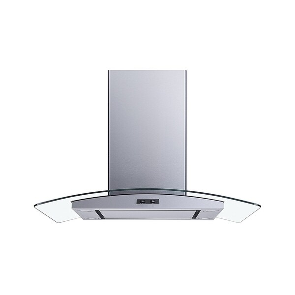 glass island cooker hood