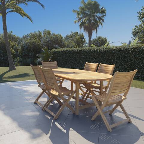 Amazonia Teak Sessa 7 piece Extendable Patio Dining Set