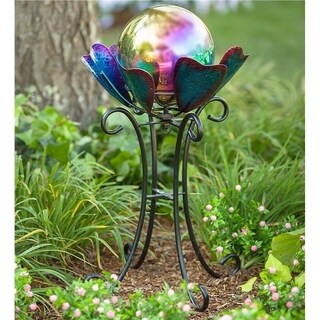 Spinning Petals Gazing Ball Stand | Overstock.com Shopping - The Best Deals on Garden Accents