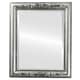 preview thumbnail 1 of 2, Florence Framed Rectangle Mirror in Silver Leaf with Black Antique - Silver/Black