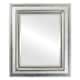 preview thumbnail 1 of 2, Lancaster Framed Rectangle Mirror in Silver Leaf with Brown Antique - Silver/Brown