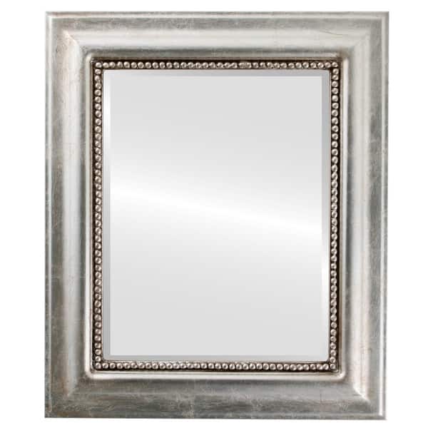 slide 2 of 4, Heritage Framed Rectangle Mirror in Silver Leaf with Brown Antique - Silver/Brown