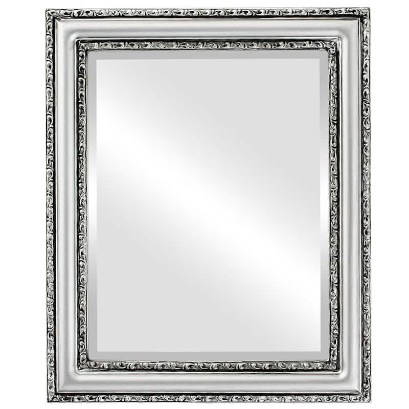 Dorset Framed Rectangle Mirror in Silver Spray