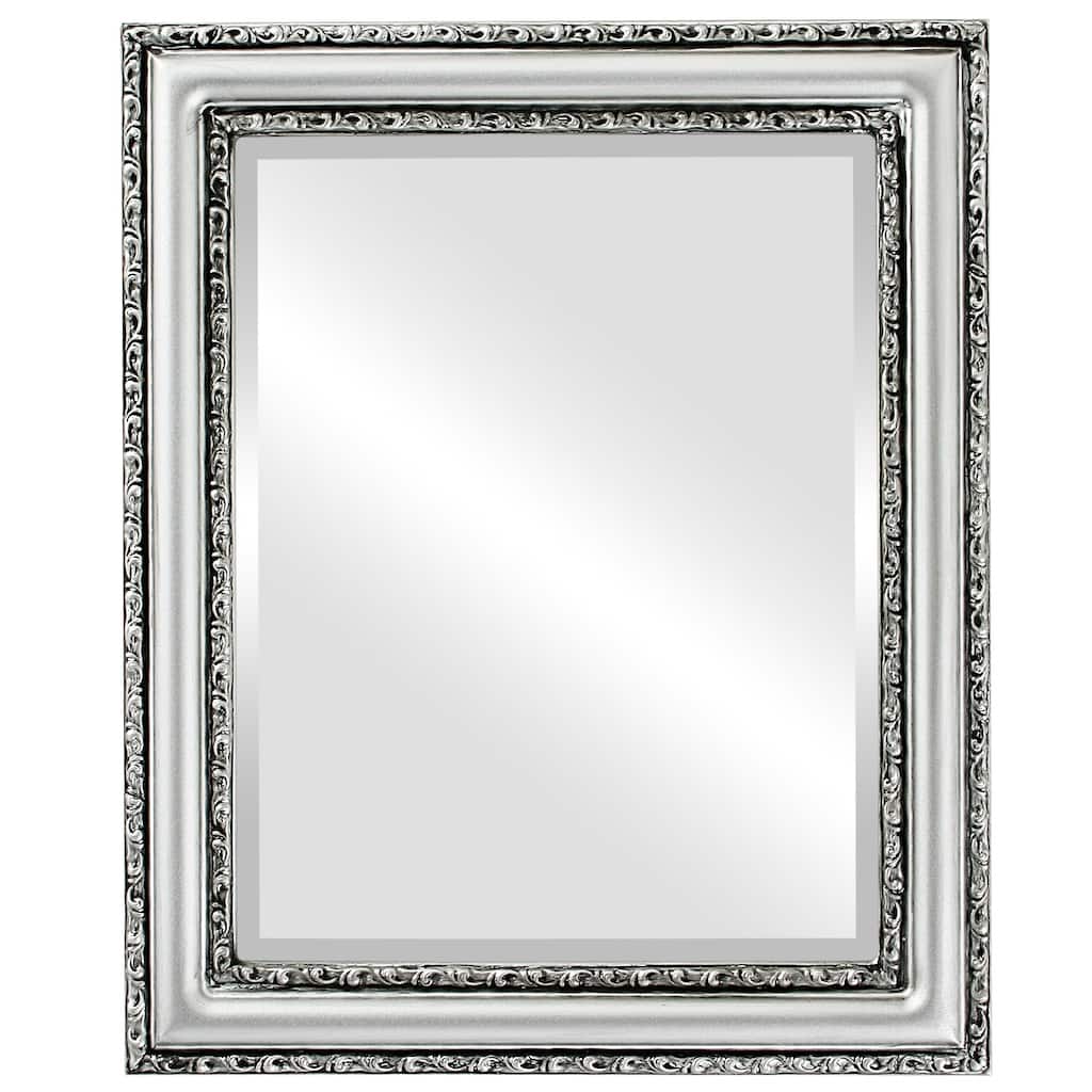 Dorset Framed Rectangle Mirror in Silver Spray