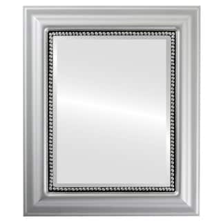 Heritage Framed Rectangle Mirror in Silver Spray