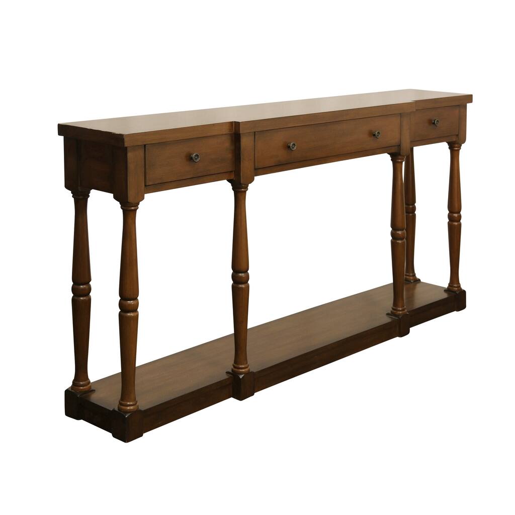Springfield 3-drawer Cherry Wood Console Table