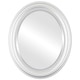 preview thumbnail 1 of 2, Philadelphia Framed Oval Mirror in Silver Spray