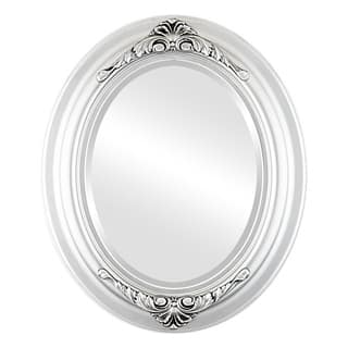 Winchester Framed Oval Mirror in Silver Spray