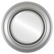 preview thumbnail 1 of 2, Heritage Framed Round Mirror in Silver Spray