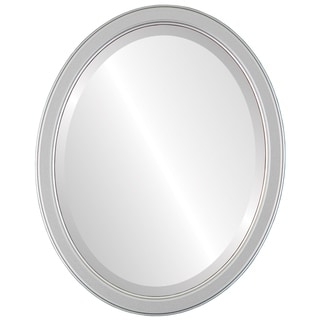 Toronto Framed Oval Mirror in Silver Spray