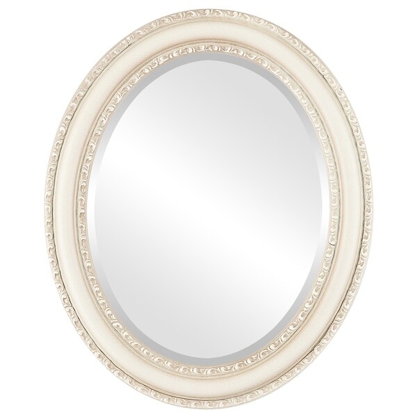 Dorset Framed Oval Mirror in Taupe