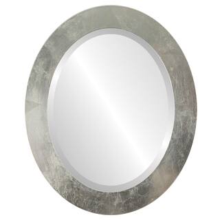 Soho Framed Oval Mirror in Silver Leaf